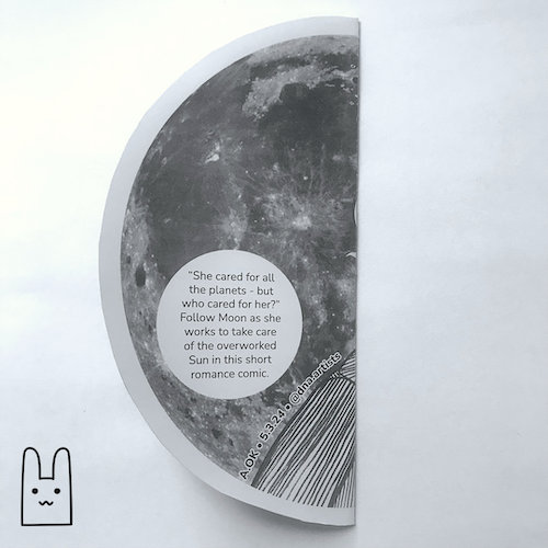 A photo of the back cover of Moon.