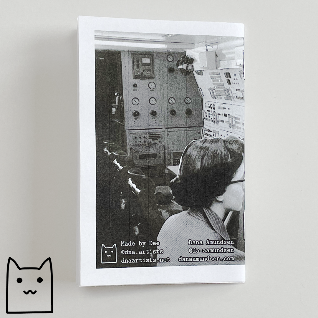 A photo of the back of the zine.